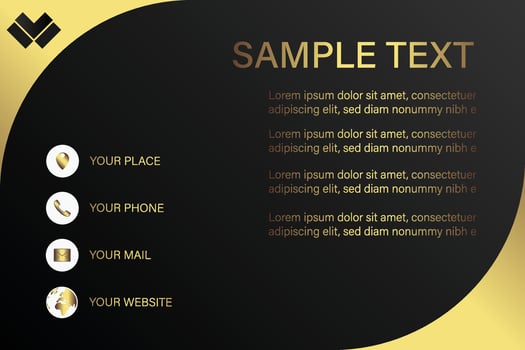 Creative black dark business card Template modern and Clean design vector