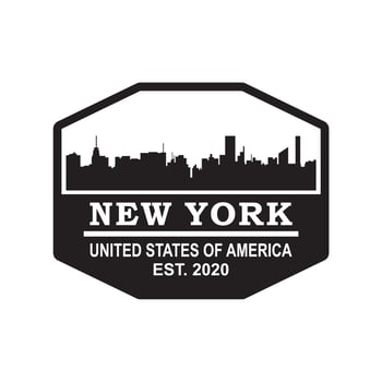 New York Skyline Silhouette Vector , Usa Skyscraper Logo