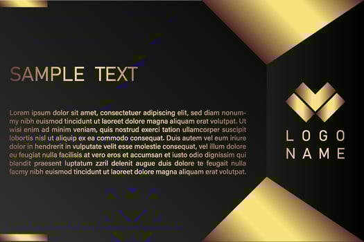 Creative black dark business card Template modern and Clean design vector