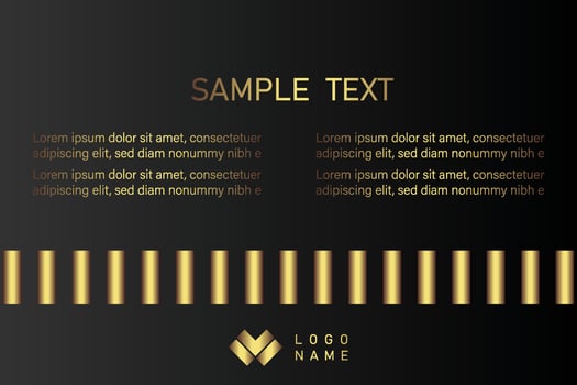 Creative black dark business card Template modern and Clean design vector