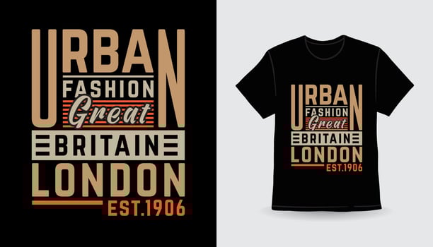 Urban fashion modern typography t-shirt print design vector