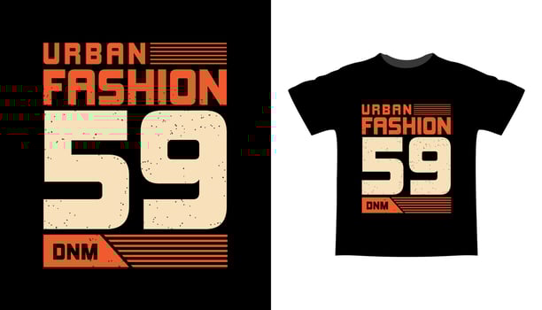 Urban fashion fifty nine typography t-shirt design vector
