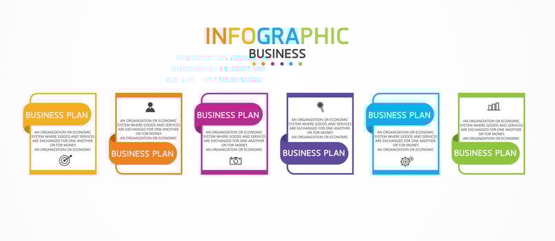 timeline infographic template Presentation business idea with icons, options or steps. infographics for business ideas Can be used for data graphics, flowcharts, websites, banners. vector