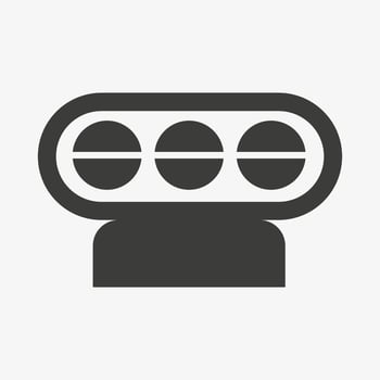 Supercharger blower vector icon isolated on white background.