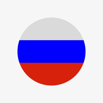 Round russian flag vector icon isolated on white background. The flag of Russia in a circle.