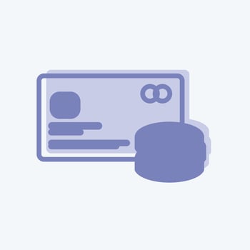 Investment Icon in trendy two tone style isolated on soft blue background vector
