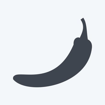 Chilli Icon in trendy glyph style isolated on soft blue background vector