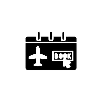 Booking, Ticket, Order Solid Icon Vector Illustration Logo Template. Suitable For Many Purposes.