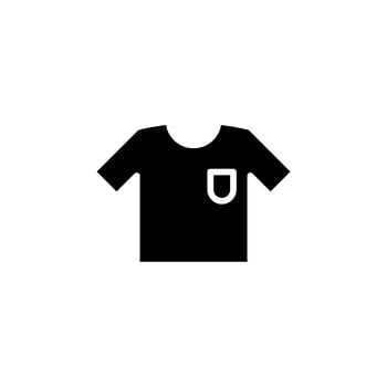 Shirt, Fashion, Polo, Clothes Solid Icon Vector Illustration Logo Template. Suitable For Many Purposes.