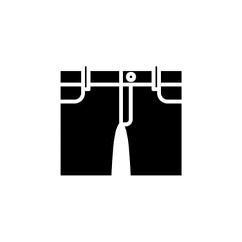 Shorts, Casual, Pants Solid Icon Vector Illustration Logo Template. Suitable For Many Purposes.