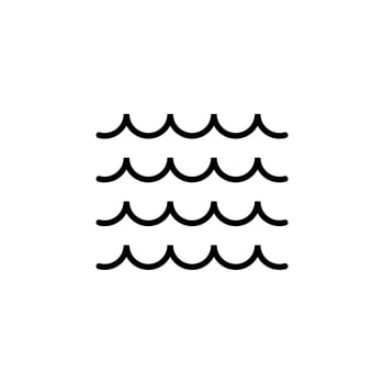 Ocean, Water, River, Sea Solid Icon Vector Illustration Logo Template. Suitable For Many Purposes.