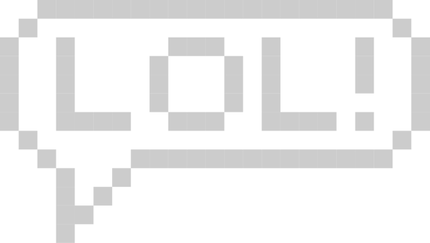 Speech bubbles pixel LOL vector
