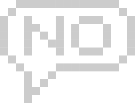 Speech bubbles pixel NO vector