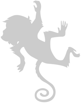 Ape hanging vector