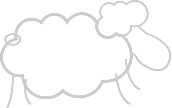 Sheep outline vector
