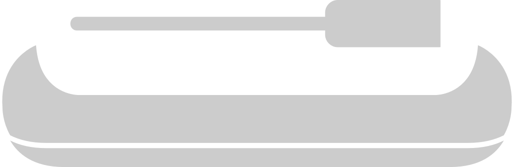 wooden canoe vector