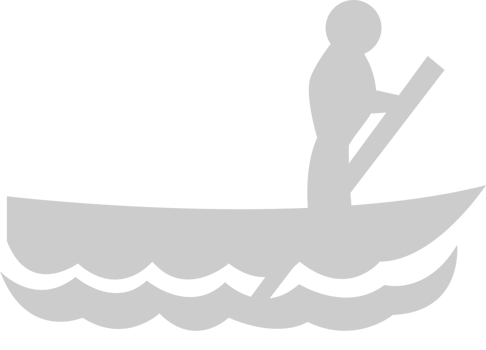 paddle a canoe vector