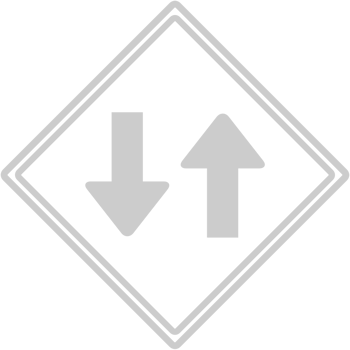 two way road sign vector