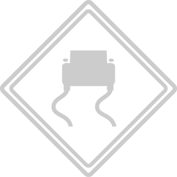 caution snow or ice road sign vector