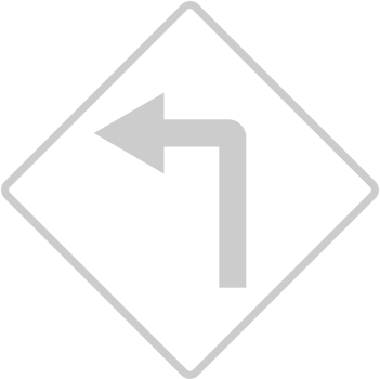  sharp corner road sign vector