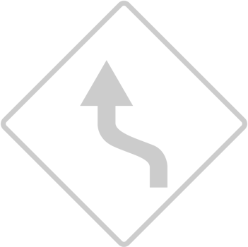 sharp reverse turns ahead road sign vector
