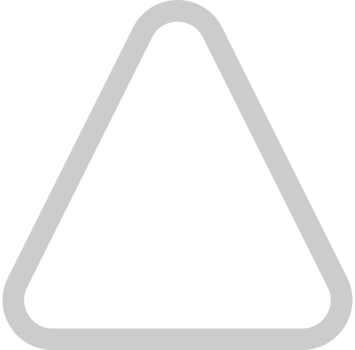 Triangle rounded outline vector