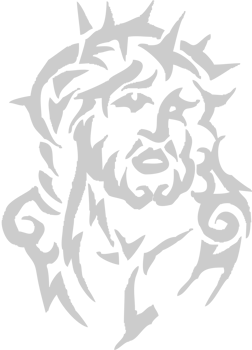 Tribal tattoo jesus vector