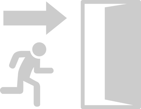 Sign exit door  vector