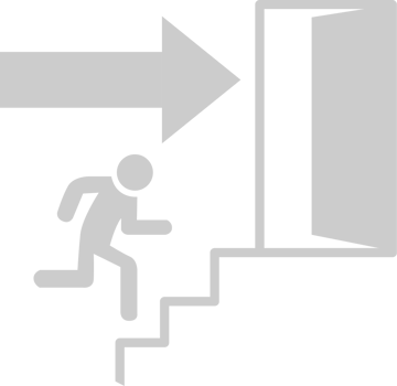 Sign exit door vector