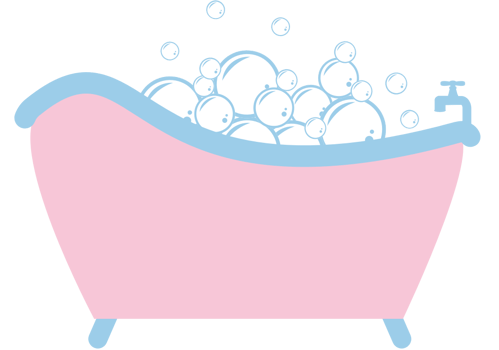 Bubble soap bath vector