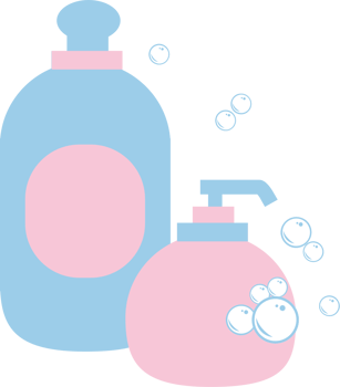 Bubble soap bath vector