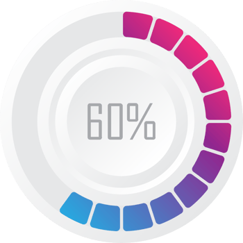 Circle preloader 60% vector