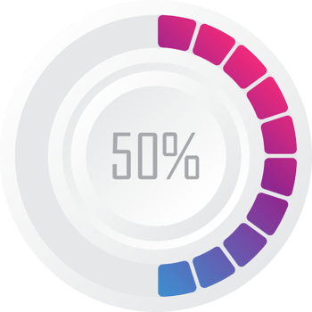 Circle preloader 50% vector