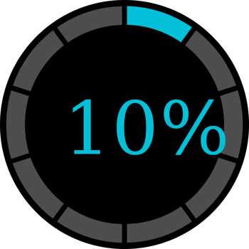 Circle preloader 10% vector