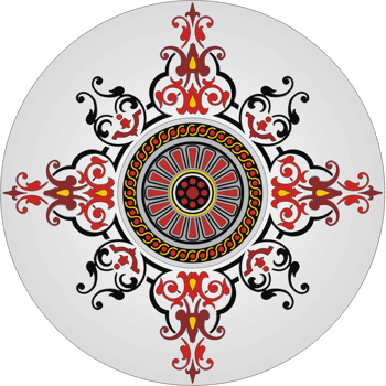 Circle floral vector