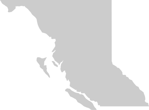 british columbia map vector
