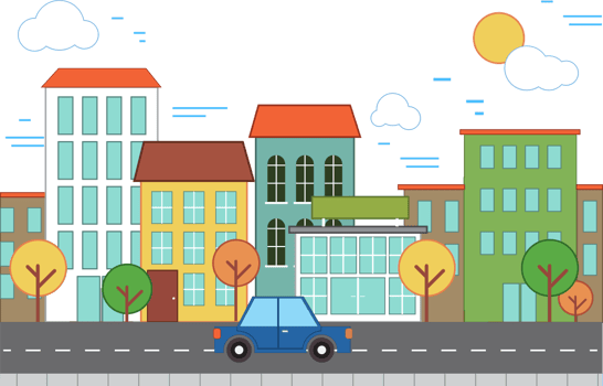 City landscape vector