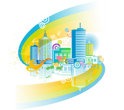 City colorful vector