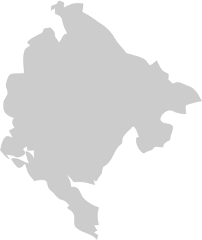montenegro map vector