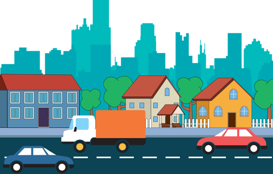City landscape vector