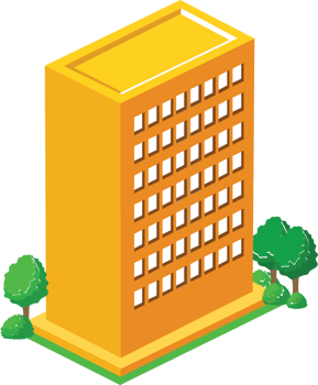 City building isometric vector