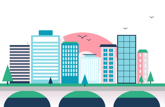 City landscape vector