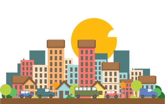 City landscape vector