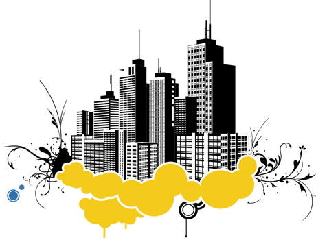 City abstract vector