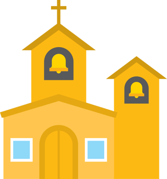 City building church vector