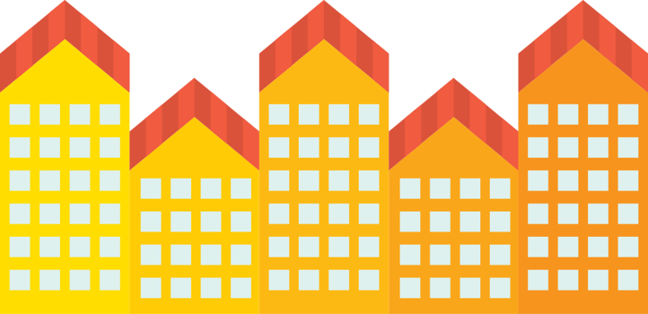 City building apartment vector