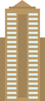 City building high rise vector