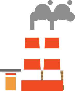 City building factory vector