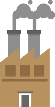 City building factory vector