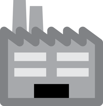 City building factory vector